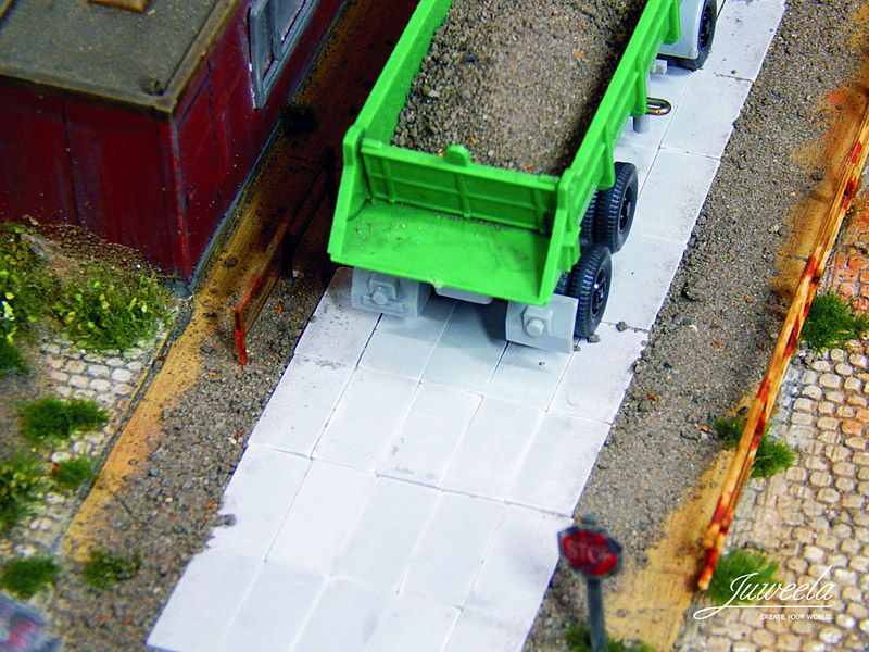 Großflächenplatten halb, 140 Stück, Spur H0, 1:87