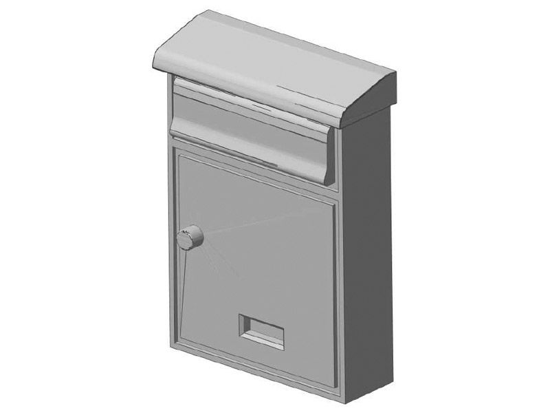 Briefkasten Hausbriefkasten, modern mit Dach, 2 Stück, Spur 0, 1:45
