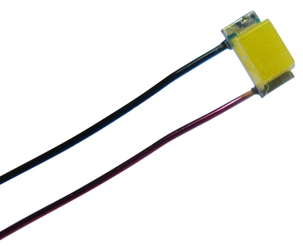 SMD LED 0603 mit Kupferlackdraht warmweiß, 2 Stück