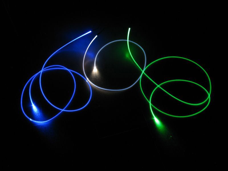 2 Meter Ø 1,5 mm Lichtwellenleiter seitlich leuchtend (LWL Lichtleiter Glasfaser Lichtfaser)