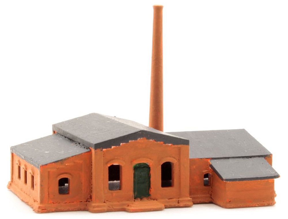 Maschinenhaus Maschinenfabrik bemalt, Spur T, 1:450