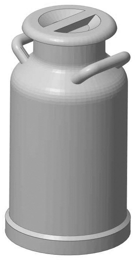 Milchkannen, 5 Stück, Spur H0, 1:87