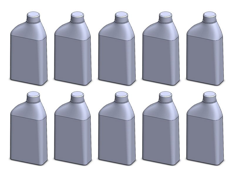 Ölflasche Ölbehälter 1 Liter, 10 Stück, Spur H0, 1:87