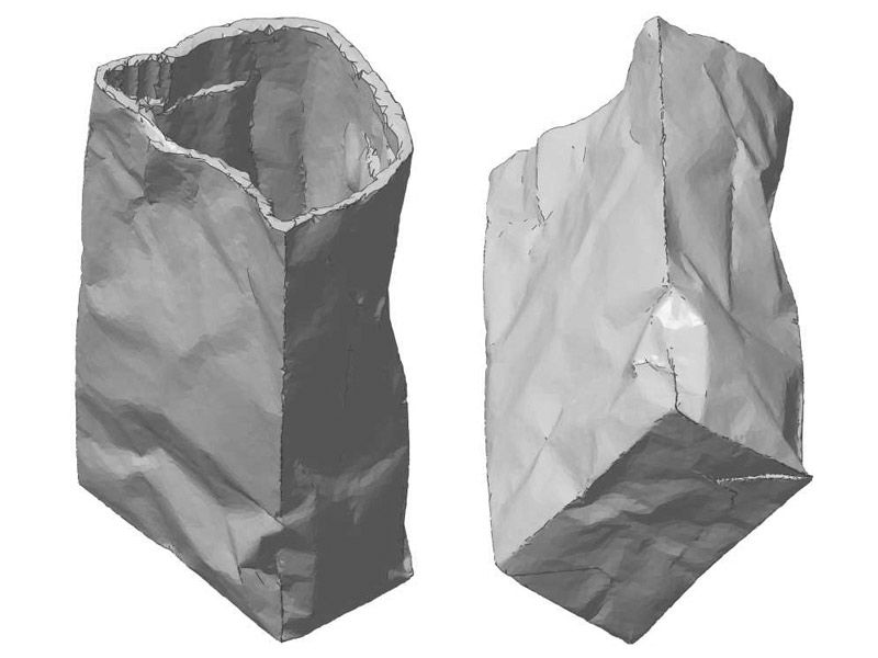 Papiersack offen und leer, 5 Stück, Spur H0, 1:87