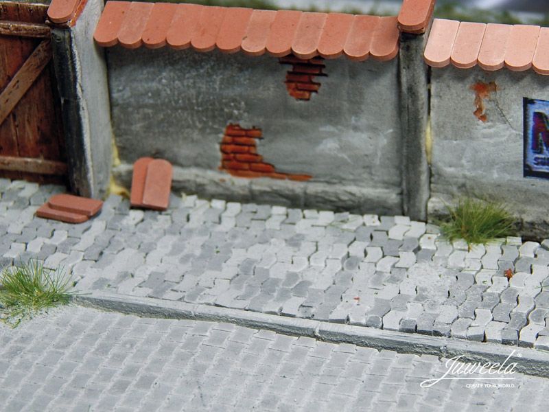 Pflastersteine Typ W, grau Mix, 1.000 Stück, Spur 0 (Null), 1:45