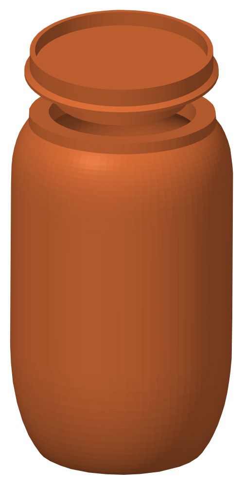 Polydeckelfass 200L mit Deckel, offen oder geschlossen darstellbar, 2 Stück, Spur H0, 1:87