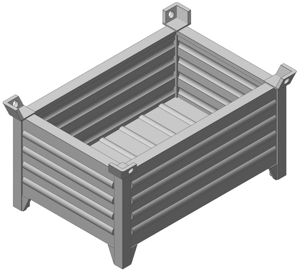 Stapelkasten Stapelbox Industrie, 2 Stück, Spur H0, 1:87