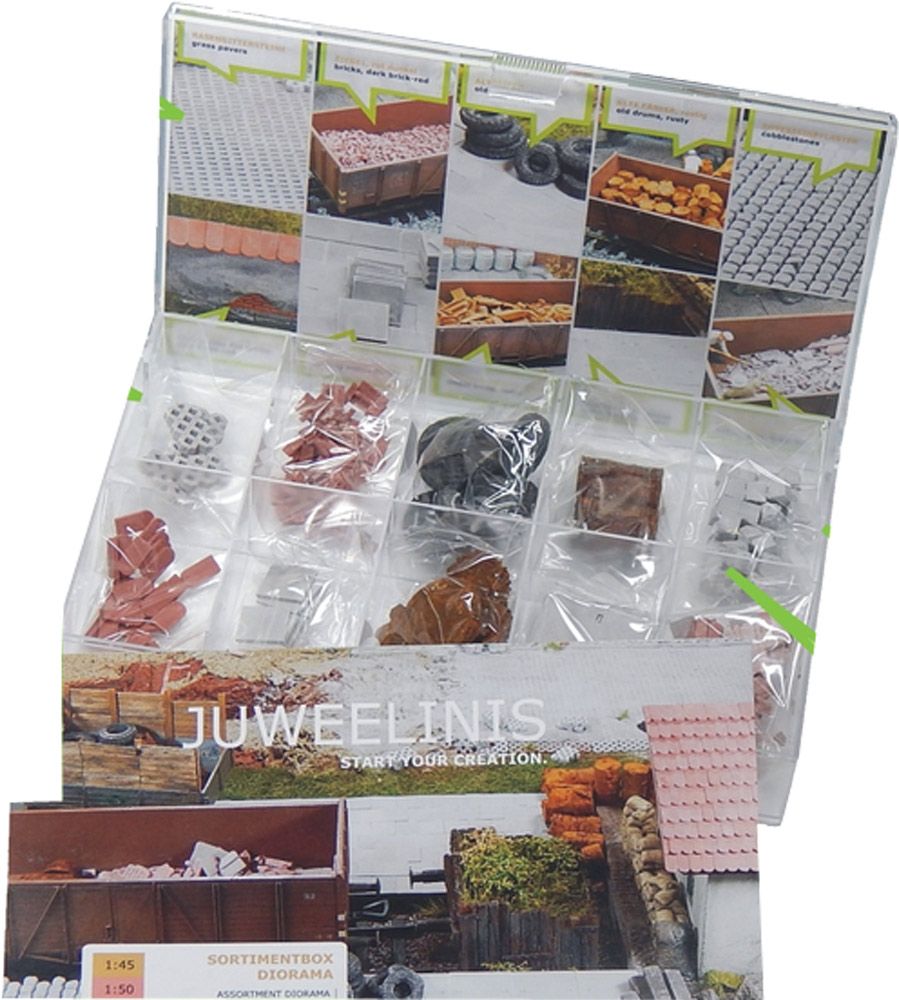 Sortimentbox Startset Diorama, 10x Juweelinis, Spur 0 (Null), 1:45