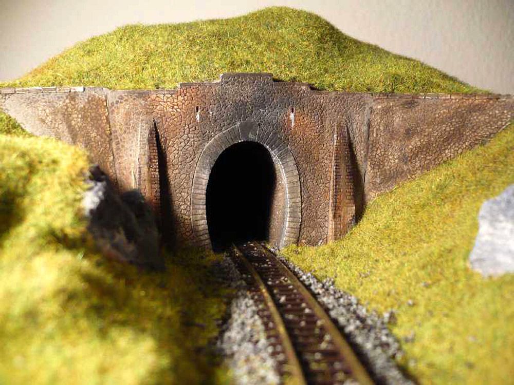 Tunnelportal eingleisig, Spur N, 1:160