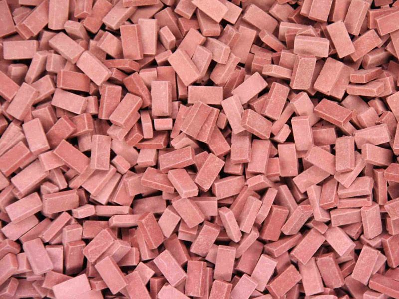 Ziegelsteine NF ziegelrot dunkel, 12.000 Stück, Spur H0, 1:87