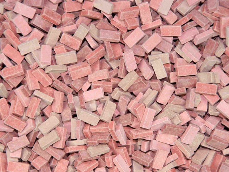 Ziegelsteine NF ziegelrot Mix, 3.000 Stück, Spur H0, 1:87