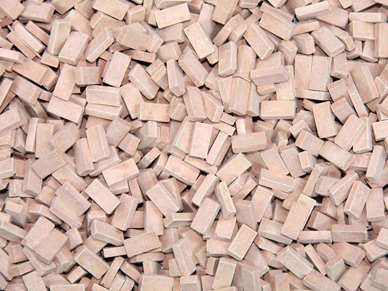 Ziegelsteine NF terrakotta mittel, 3.000 Stück, Spur H0, 1:87