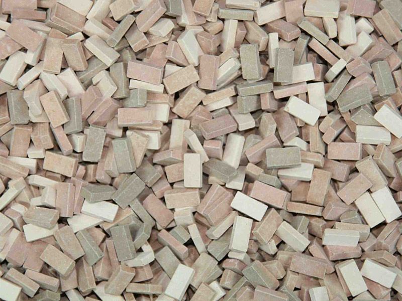 Ziegelsteine NF terrakotta Mix, 6.000 Stück, Spur H0, 1:87